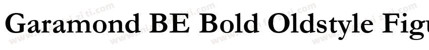 Garamond BE Bold Oldstyle Figures字体转换